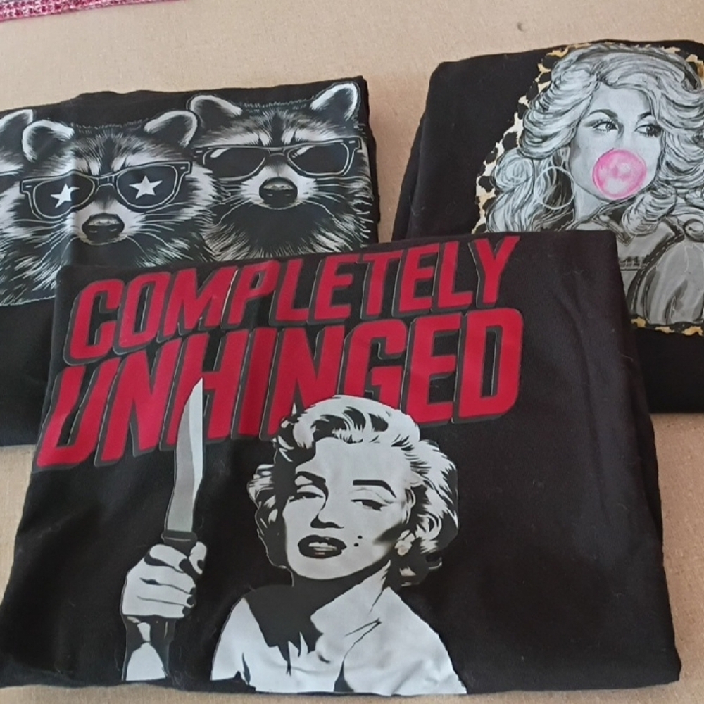No Boundaries Black Graphic Tees Set